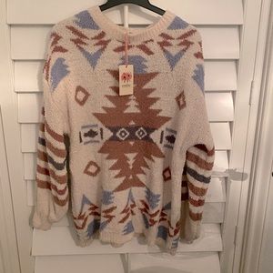 NWT soft southwestern print sweater